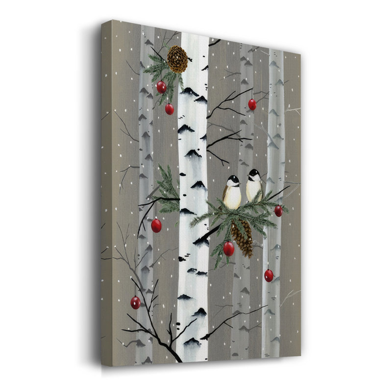 " Birch Birds I ", 60" H x 40" W x 1.5" D