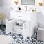 Meuble-lavabo de 30 pouces avec lavabo en céramique - bois massif +, rangement spacieux, poignées exquises pour évier de style, espace de tablette, design élégant