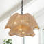 Lustre 5 lumières en corde de chanvre tissé à la main