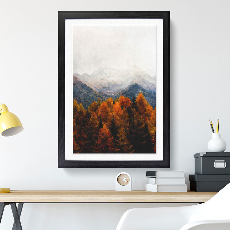 The Alps in Italy - Framed Print, 33cm H x 24cm W x 2cm D, Black Framed