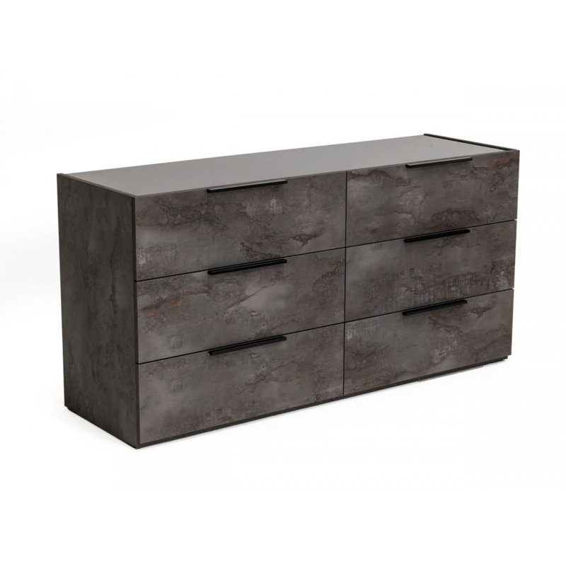 Commode double 6 tiroirs Elliyanah