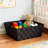 Heavy-Duty Rectangular Storage Basket With Built-In Handles, Steel Frame And Woven Polypropylene Fabric For Home Organization
