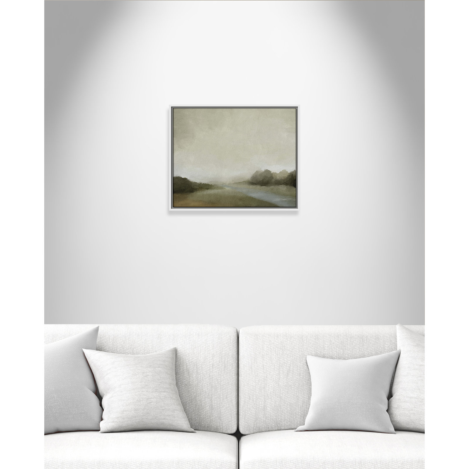 Vanora - Floater Frame Canvas, 17.5" H x 21.5" W, White