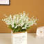 Tiges de fleurs artificielles blanches au muguet