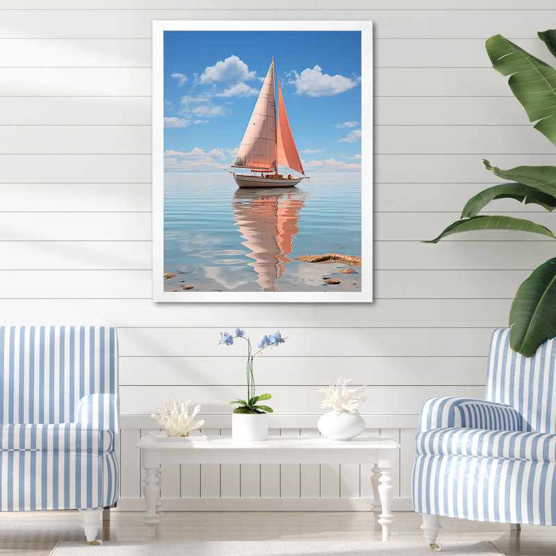 Horizon I, impression sur toile, H 40 po x l 30 po x P 1,5 po, Cadre photo blanc