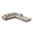 Tomeco Upholstered L-Shape Sectional Sofa with 7 pillows-1983634647