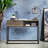 Galeno Rustic Oak And Black Finished Legs Writing Desk, Combining Industrial Style With Ample Storage And Durability