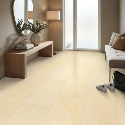 Verenza Creme 12 in. x 24 in. Lappato Porcelain Stone Look Floor and Wall Tile