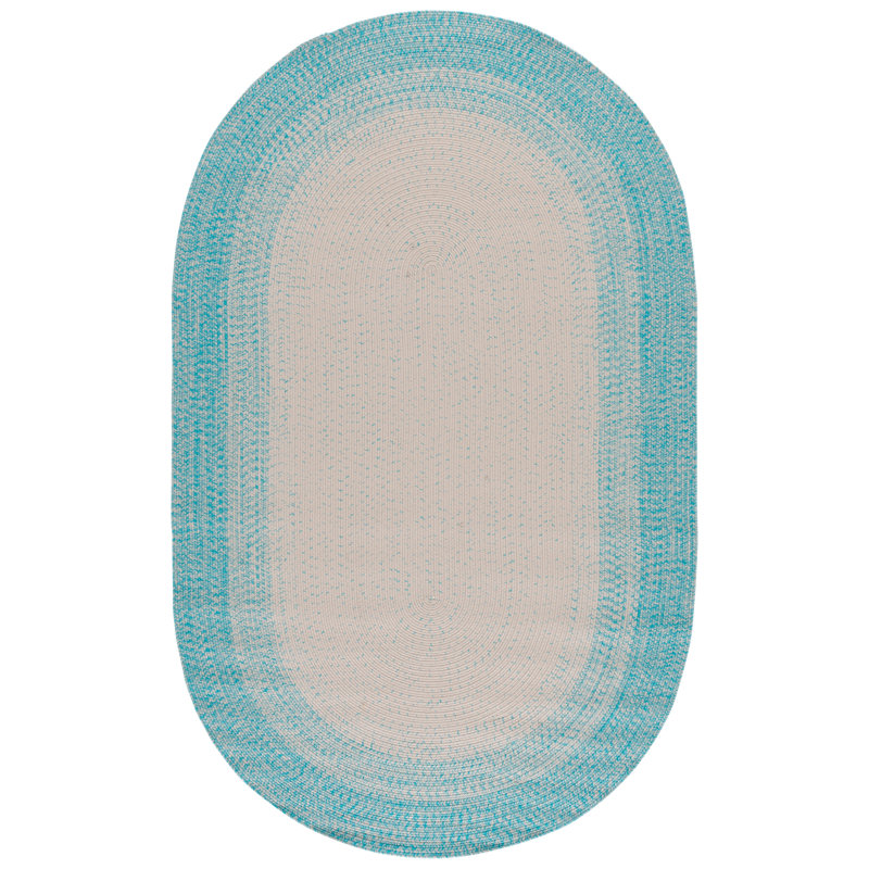 Braided 283 Hand Woven Performance Machine Washable No Pattern Rug, Oval 5' x 8'