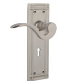Mission Plate Passage (Hall & Closet) with Decorative Keyhole and Manor Lever