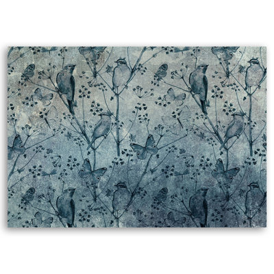 Birds On Branches - Wrapped Canvas Print