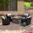 Fionnula 5 Piece Rattan Multiple Chairs Seating Group With Sunbrella Cushion Covers-70099242