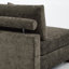 Fauteuil rembourré en chenille bleue avec dossier rembourré, module de fauteuil simple à un accoudoir pour canapé modulaire-250969580-235624979