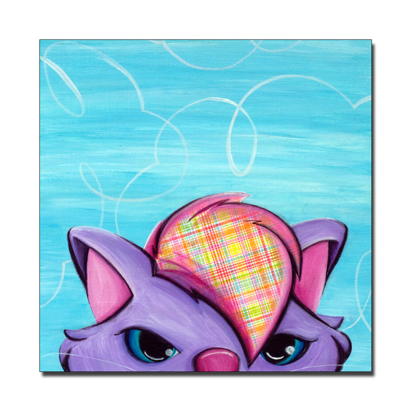 « kitty gallery », art sur toile tendue, H 24 po x l 24 po x P 2 po