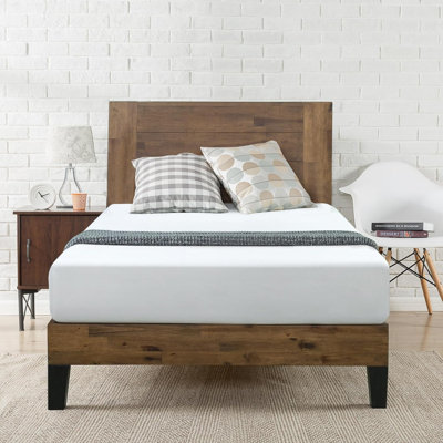 Matelas en mousse viscoélastique imprégnée de gel 10 po et lit plateforme en bois massif Marvelwood