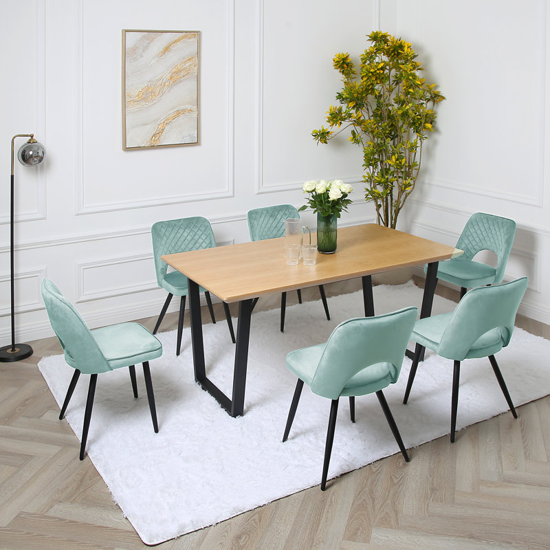 Asfand 6 - Person Dining Set, Teal