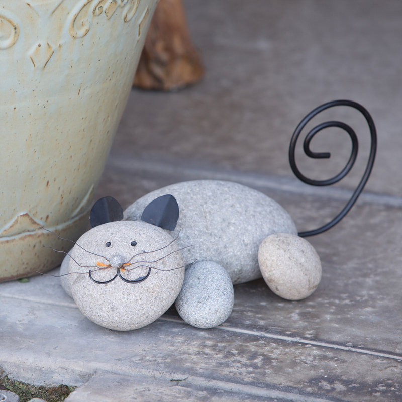 Stone Lying Cat   - 16" x 10"