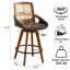 Tabouret de bar pivotant à hauteur de comptoir 26 po Darries-569782474-548781791