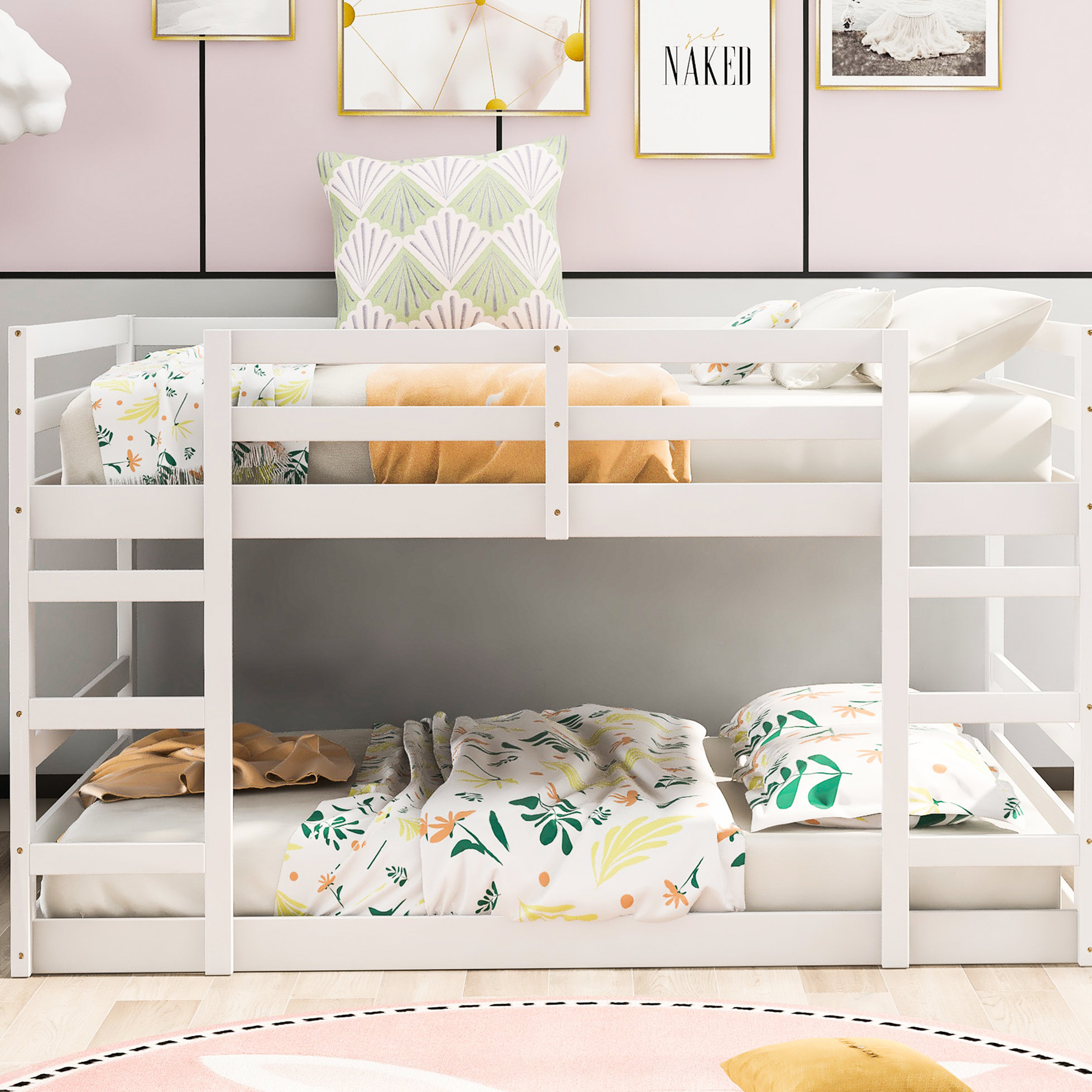 Alwyn Home White Laddered Full Over Bunk Bed - Built With Quality Solid ...
