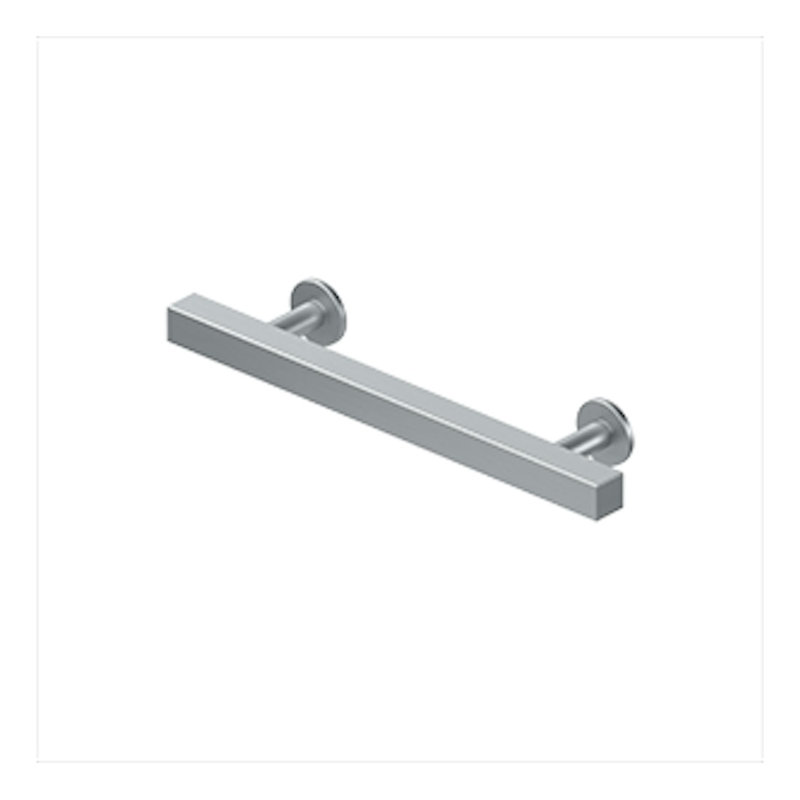POM40U26D Contemporary Cabinet Pull 4", Pommel, Solid Brass in Brushed Chrome, Brushed Chrome