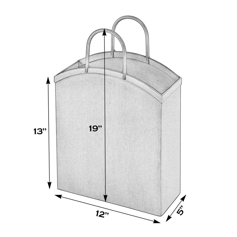 Gia 12 in. W Rectangular Metal Magazine Basket