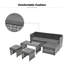Rattan Look Patio Lounge Set - Uv-Coated Poly Rattan, Powder-Coated Steel, Washable Cushions-197611288