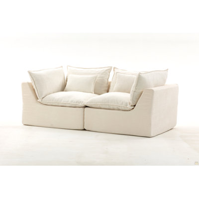 74.8" Width Cloud Couch Oversized Modular Sectional Sofa True Relax Comfy Couches Wide&Deep Seat Sofas For Living Room Furniture Sets, 2Seat