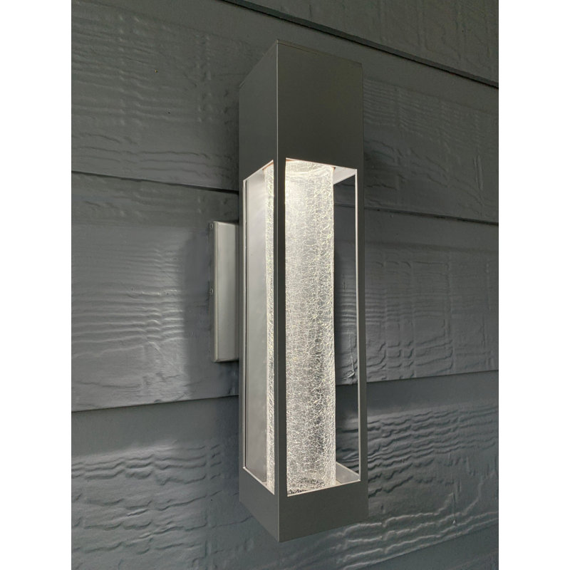 Vapor 1 Light Outdoor Sconce, 14" H x 4.75" W x 3.75" D, Titanium