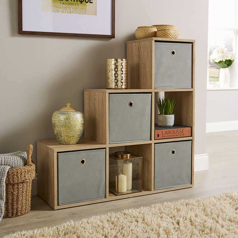 Steinmetz 321 Cube Storage Bookcase Unit, Oak