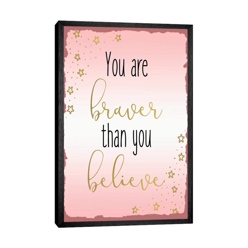 Braver I by Kimberly Allen - Print on Canvas, 152.4cm H x 101.6cm W x 3.81cm D, Black Framed