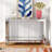 Yolanta  47.2” Mirrored-top Dual-Lay Console Table with Openning Shelves
