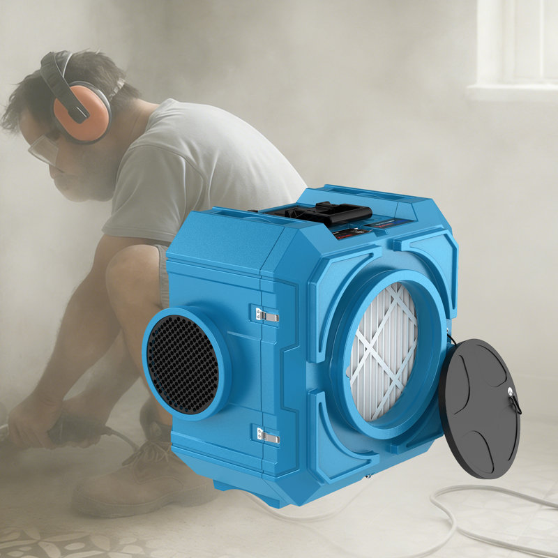24.4 Inch Negative Air Scrubber, HEPA Filtration, Green
