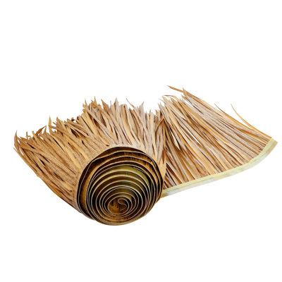 198-Inch Wide by 16-Inch High Palm Brown Artificial Thatch Privacy Roll