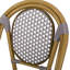 Chaise bistro française de 2 pièces - structure en aluminium, blanc et gris, finition extérieure 2 en aluminium léger, blanc / gris