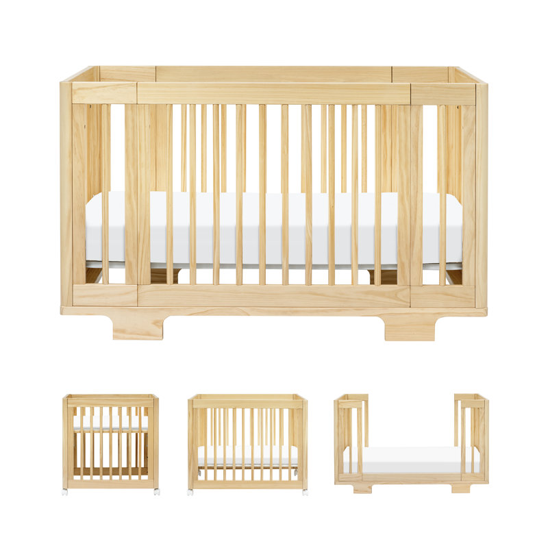 Yuzu 8-In-1 Convertible Crib With All-Stages Conversion Kits, Natural