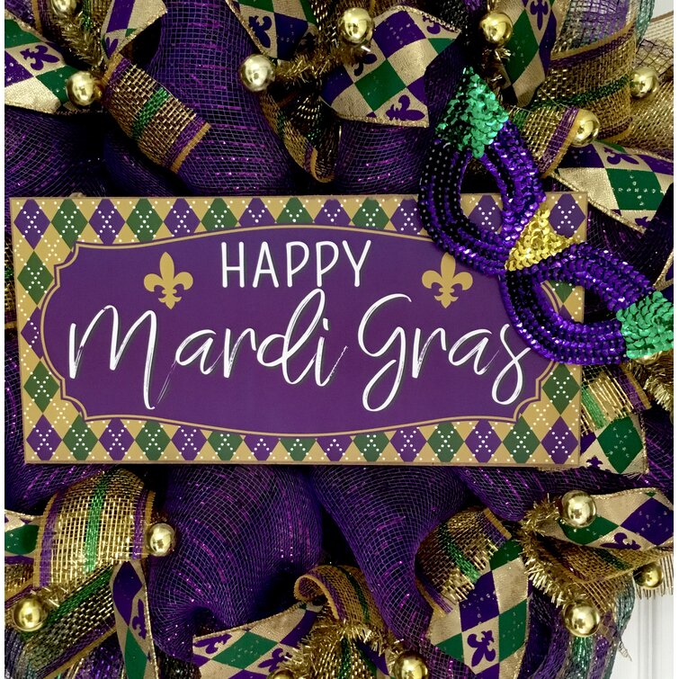 Mardi Gras Wreath All Ribbons The Holiday Aisle