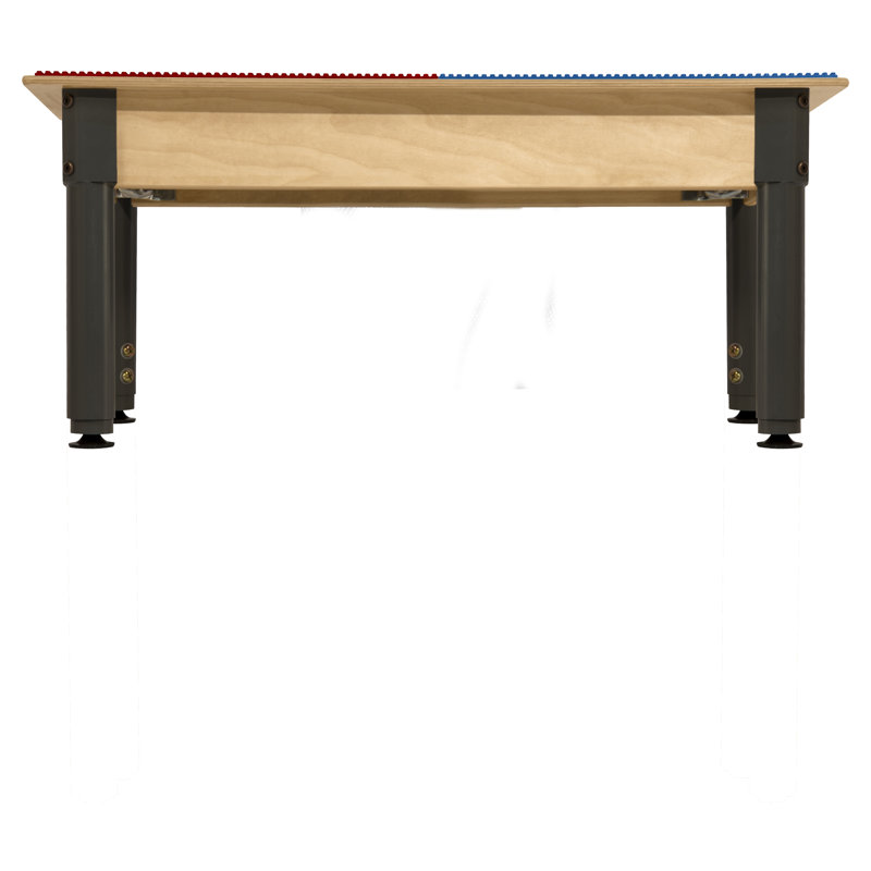 Ensemble de table et de chaises pour enfants à hauteur réglable, H 18,5 po x L 35 po x l 15,5 po, Rouge/bleu