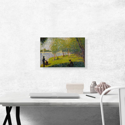 Étude pour un dimanche sur la Grande Jatte 1884 par Georges Seurat - reproduction d'art sur toile tendue