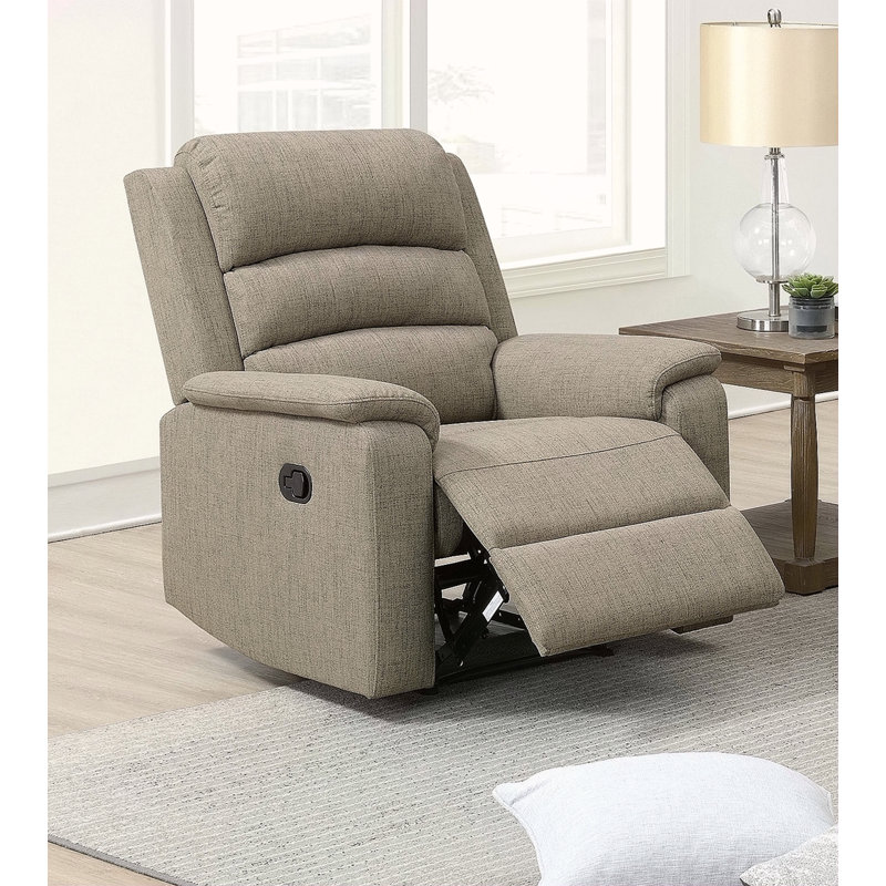 Fauteuil inclinable moderne en tissu de jute de couleur brun clair