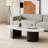 Modern Simplicity Coffee Table with Metal Base-134565905-134565918-134565917