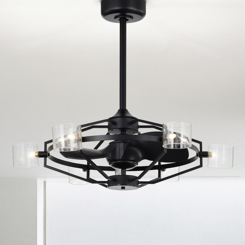 Ventilateur de plafond 6 pales, 3 pales avec télécommande Chalisa