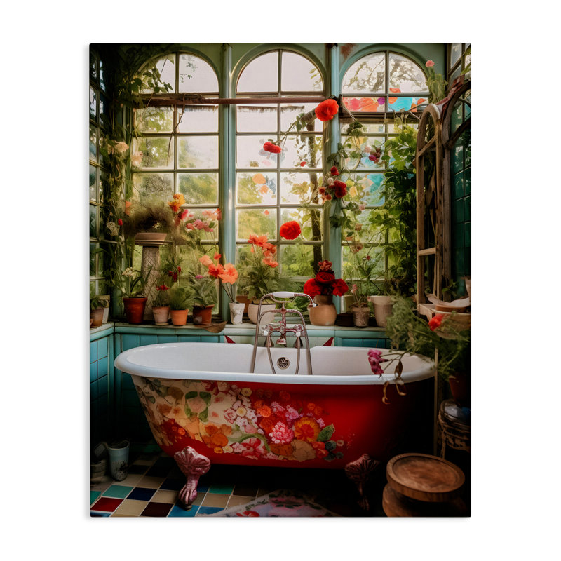 Toile florale pour baignoire Sunroom