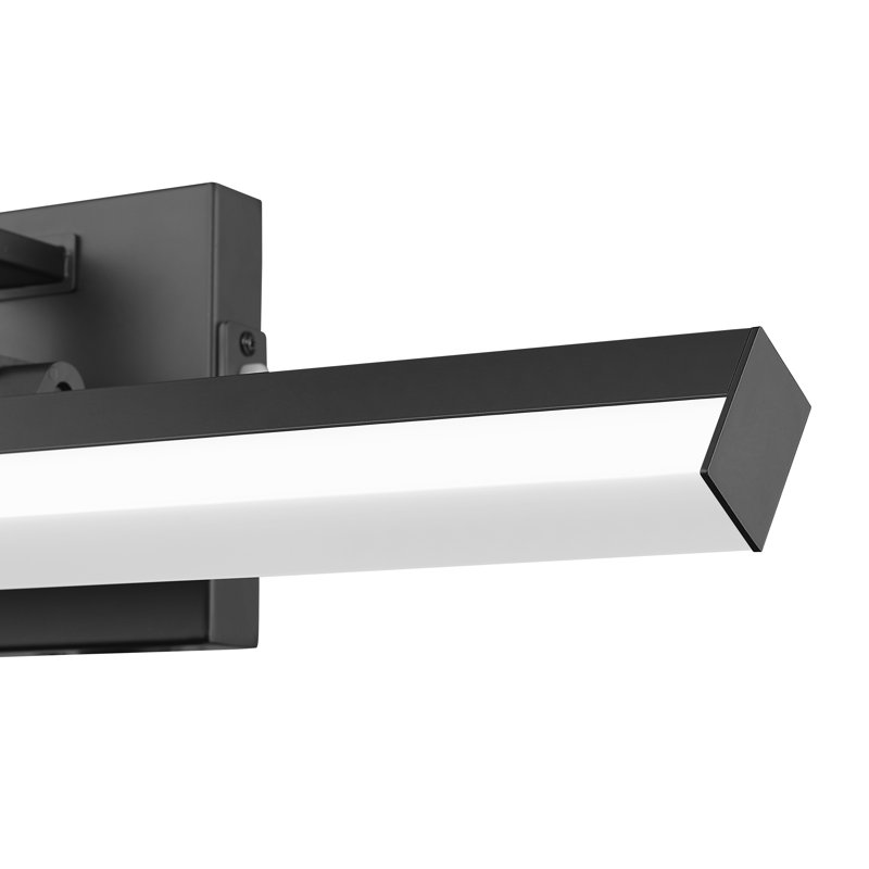 Éclairage pour meuble-lavabo Brendyn, Noir mat, 5"H x 18"W x 3"D, 20 W