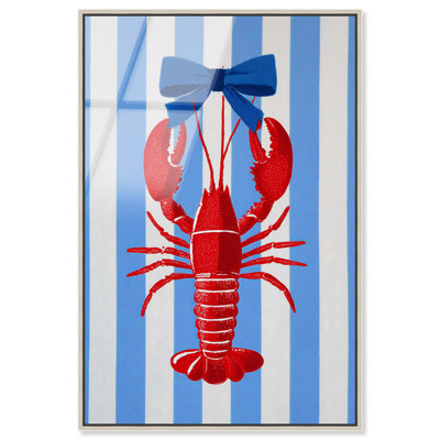 Décoration murale encadrée «Lobster Bow» par Art Remedy, cadre argenté, 36 x 54