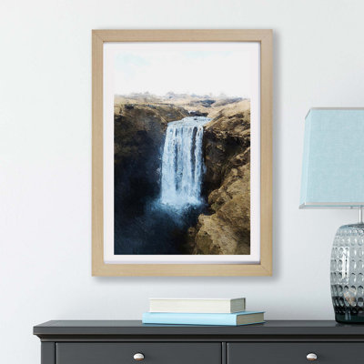 Skogafoss Waterfall Iceland - Framed Print