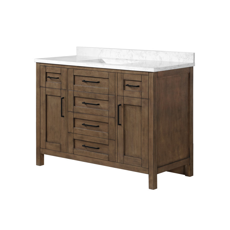 Toviah 48.03'' Single Bathroom Vanity with Engineered Marble Top