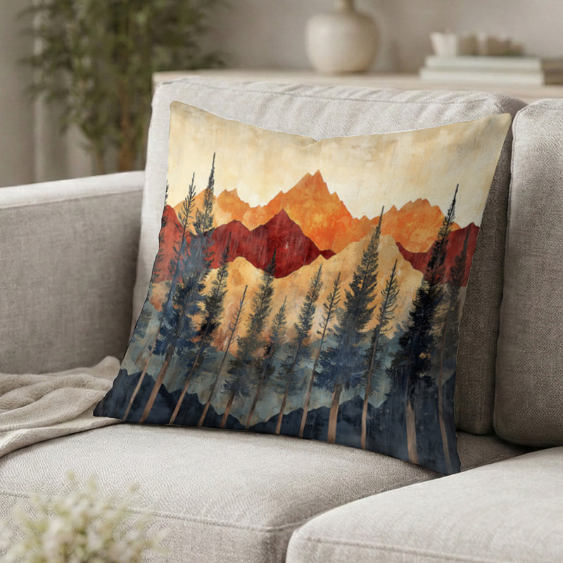 Coussin décoratif Geron Autumn Mountains In The Canopy II, H 16 po x l 16 po