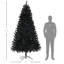 Arbre de Noël artificiel de 7,5 pi de hauteur, arbre de Noël non éclairé avec 1346 pointes de branches, ouverture automatique, base en acier, décoration des Fêtes pour bureau à domicile