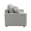Canapé-lit modulaire en chenille gris avec rangement et 2 coussins décoratifs