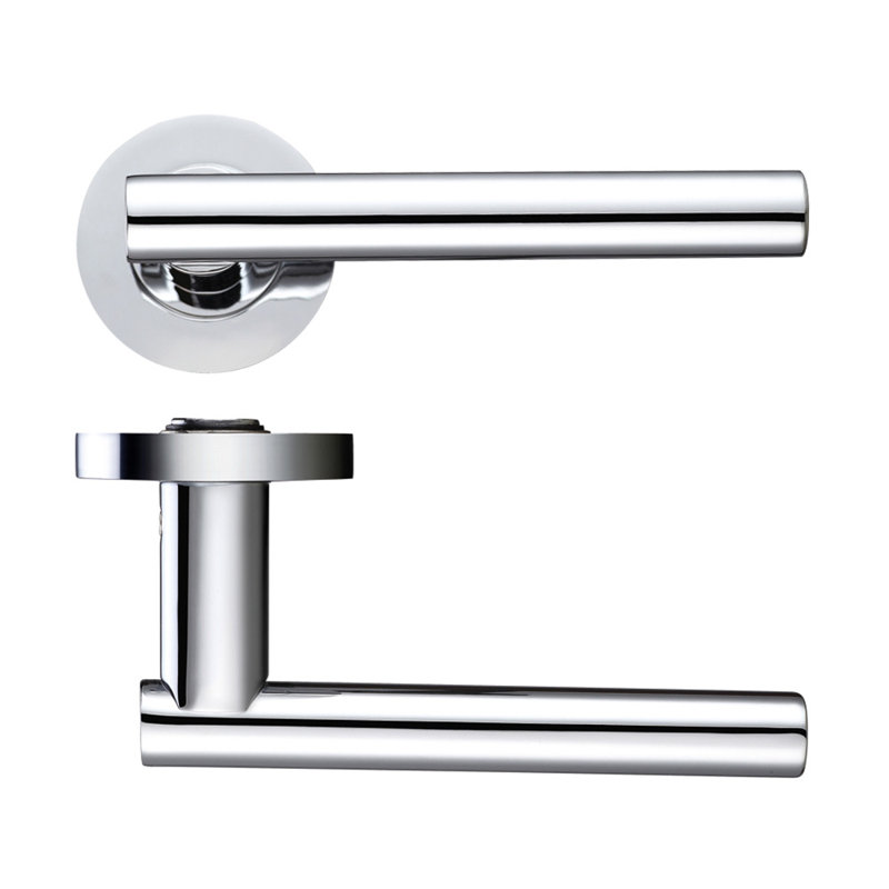 Lucca Latch Door Handle, Polished Chrome